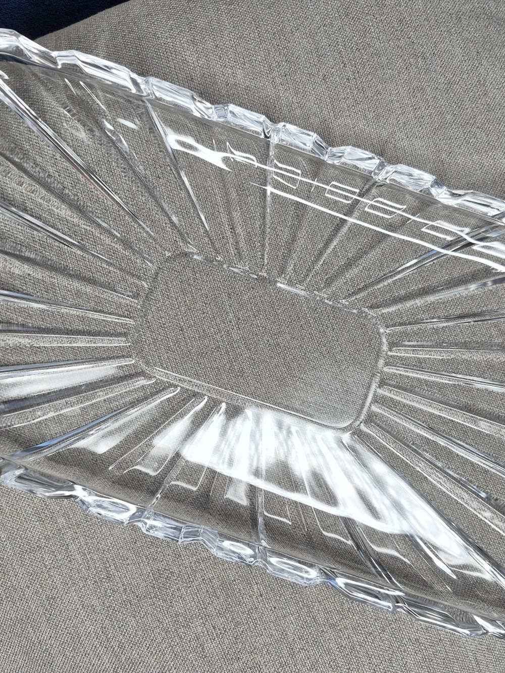 Clear Glass Rectangular Serving Tray - Elegant Home Accent